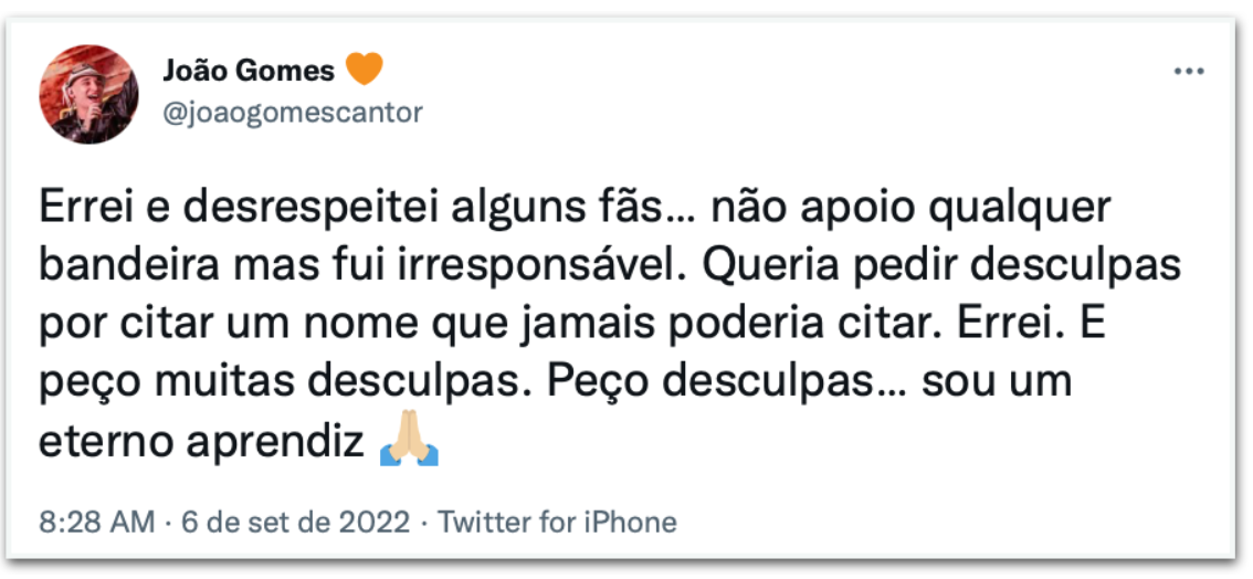 Joao gomes no twitter