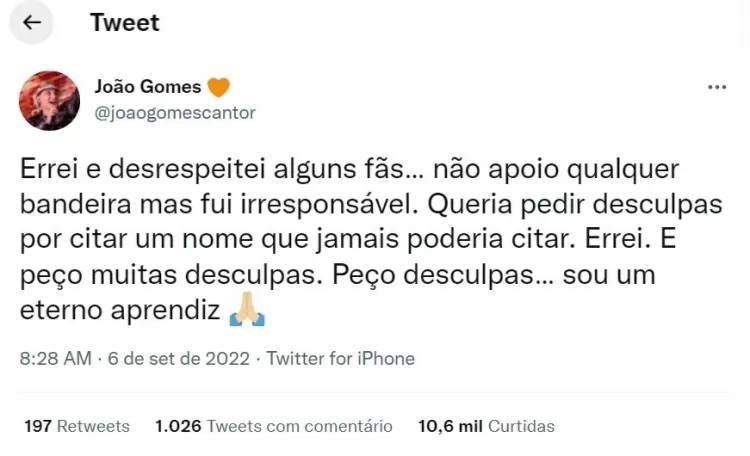 joão gomes no twitter