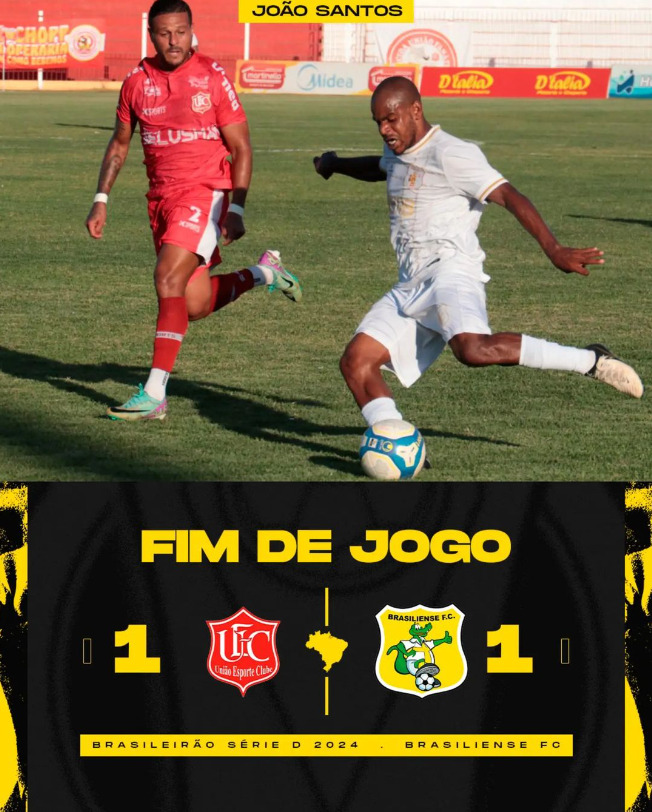 União de Rondonópolis 1 a 1 com o Brasiliense