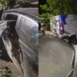 Motorista perde controle, provoca engavetamento e atinge casas; veja vídeo