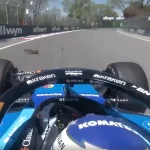 Albon bate carro da Williams após atropelar marmota em treino da F1 no Canadá; veja vídeo