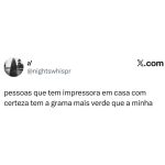 Meme do perrenguematogrosso zoa a grama do vizinho com quem tem impressora em ca em destaque