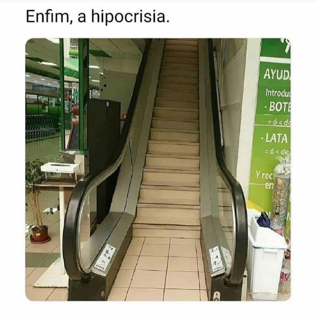 Enfim a hipocrisia
