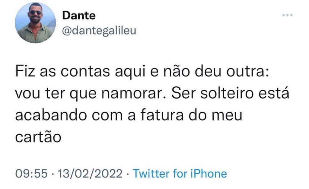 Vou ter que começar a namorar