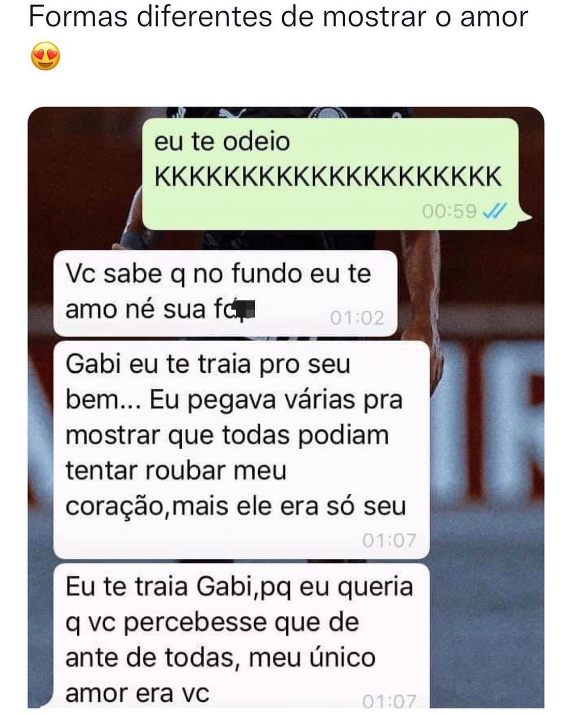Formas diferentes de demonstrar amor