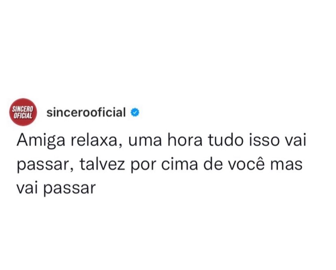 Nem que seja por cima, mas vai