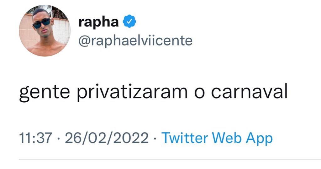 Privatizaram o carnaval