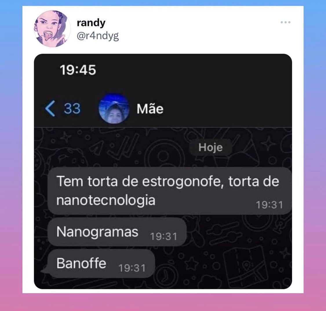 Minha mãe no WhatsApp