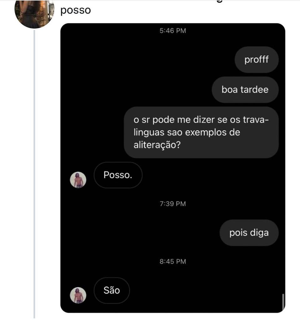 Pois diga, prof