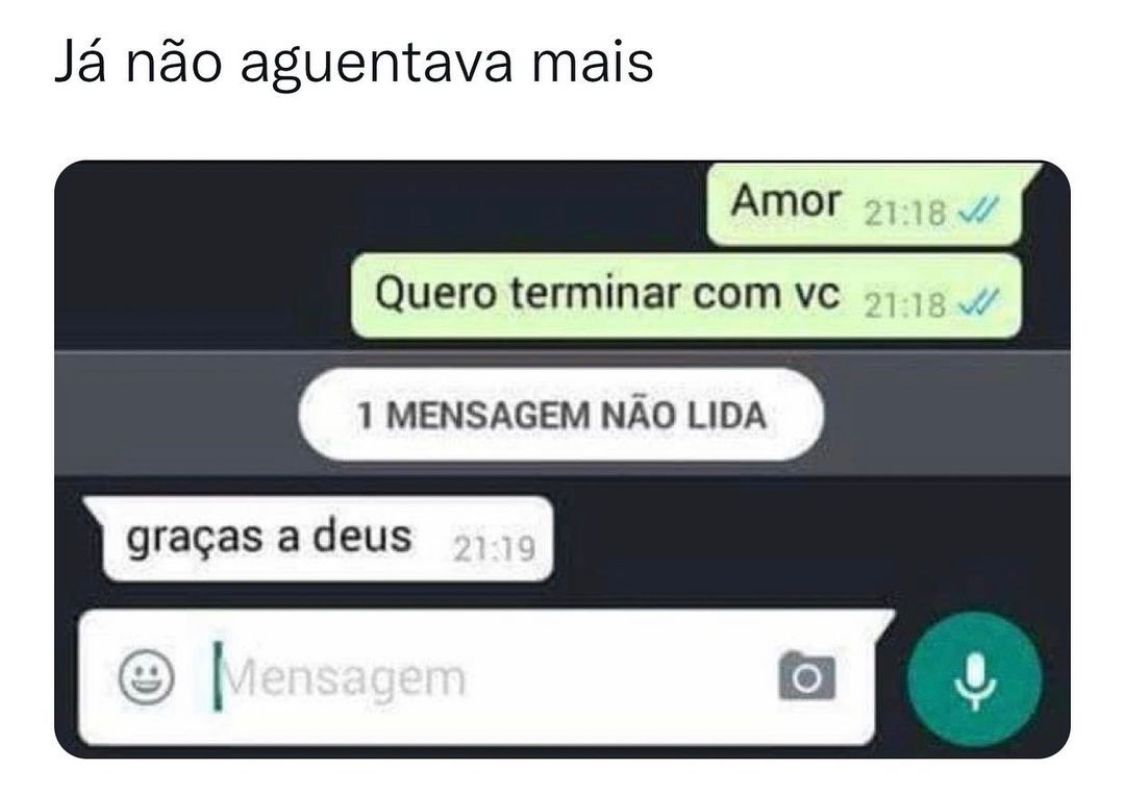 Já não aguentava mais