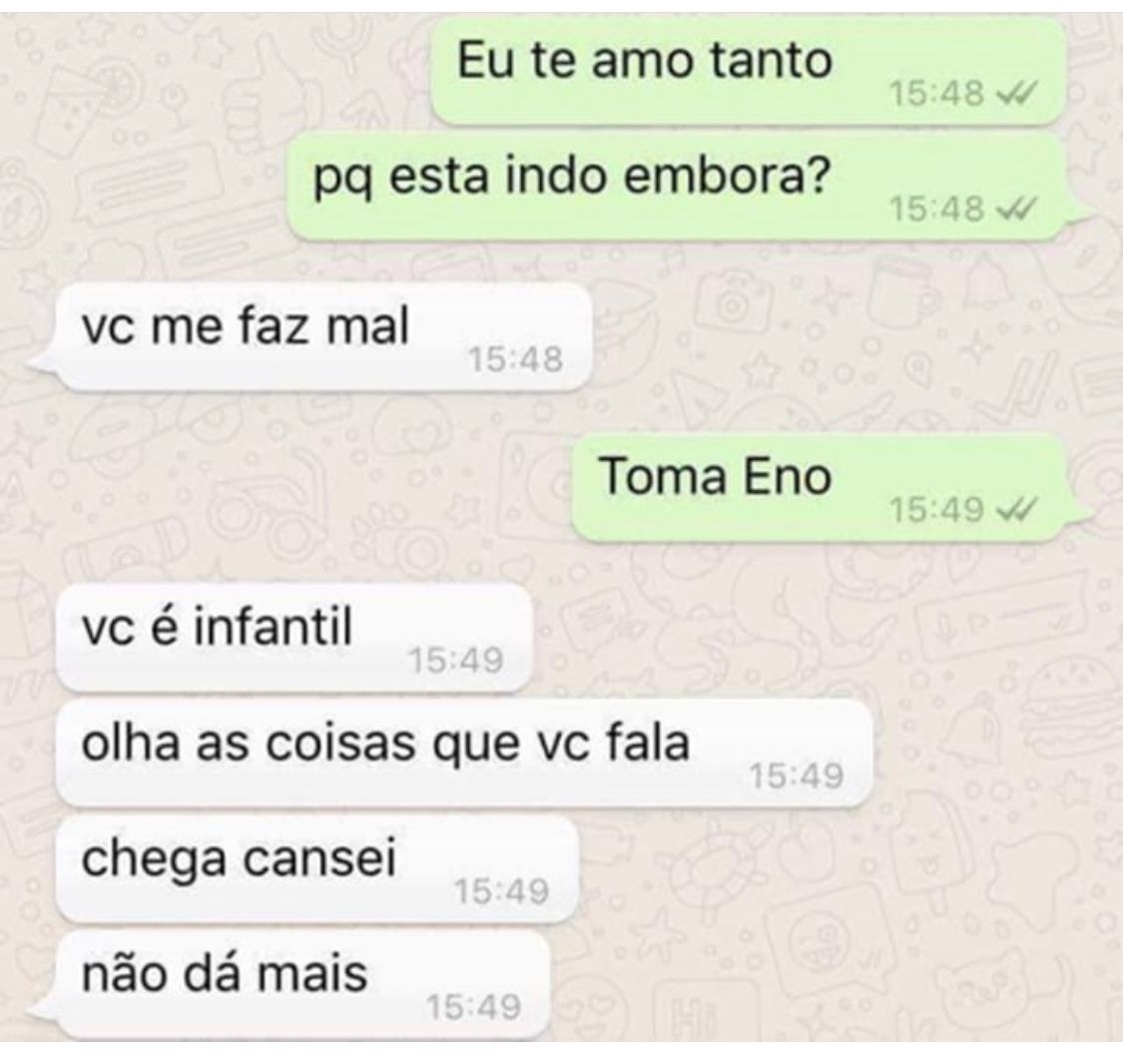 Chega, cansei!