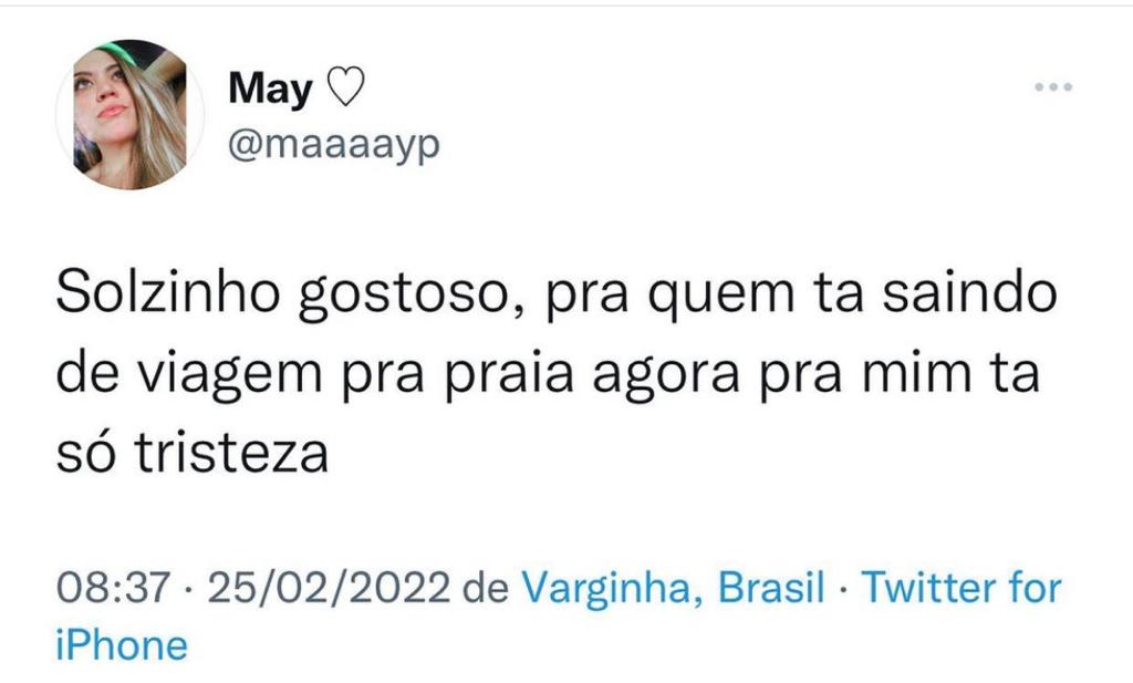 Só pra quem tá indo pra praia
