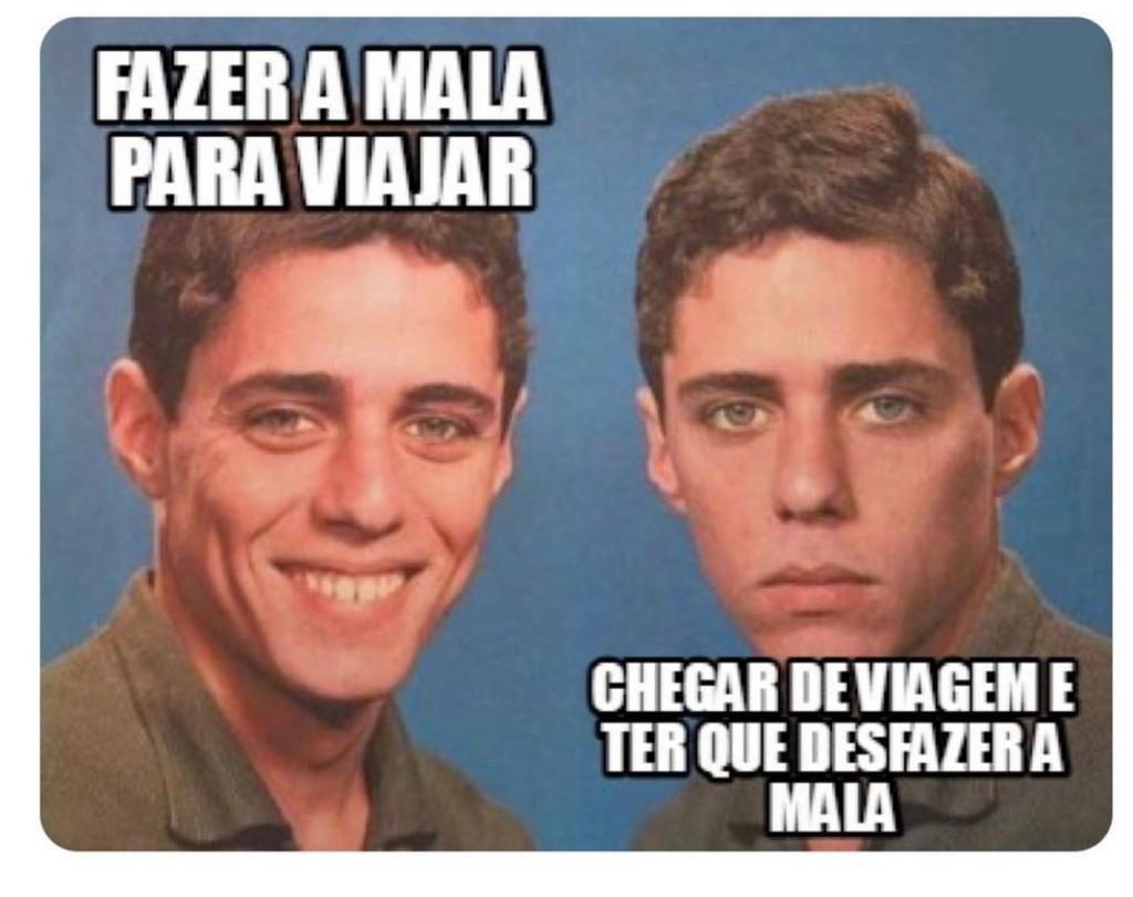 Eu quando vou viajar sou assim