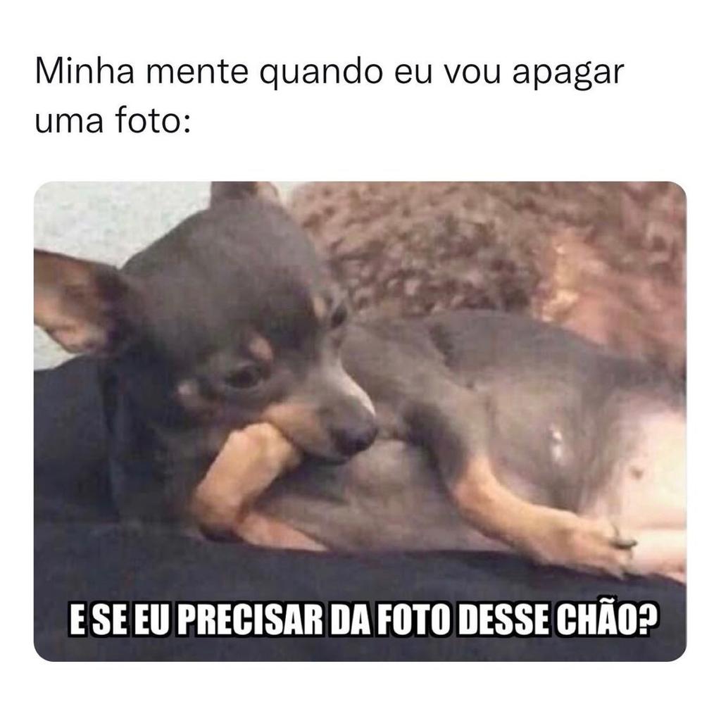 Mina mente quando eu vou apagar uma foto