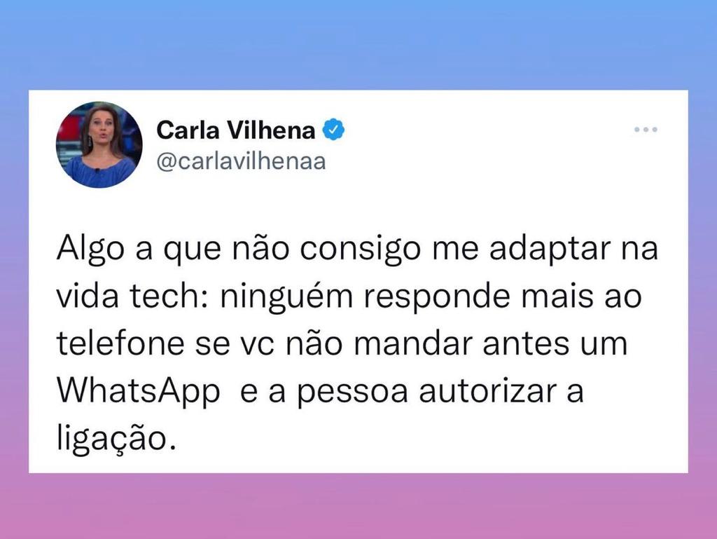 Tá aí uma coisa que ainda não me adaptei