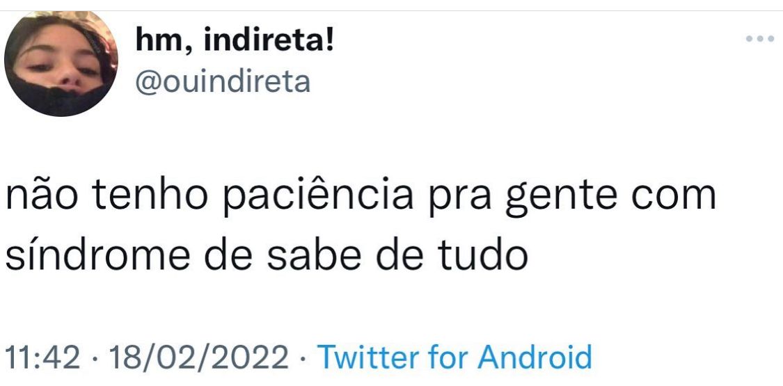 Zero paciência