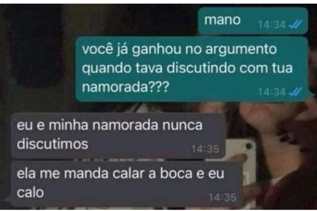 Nunca brigue com a namorada