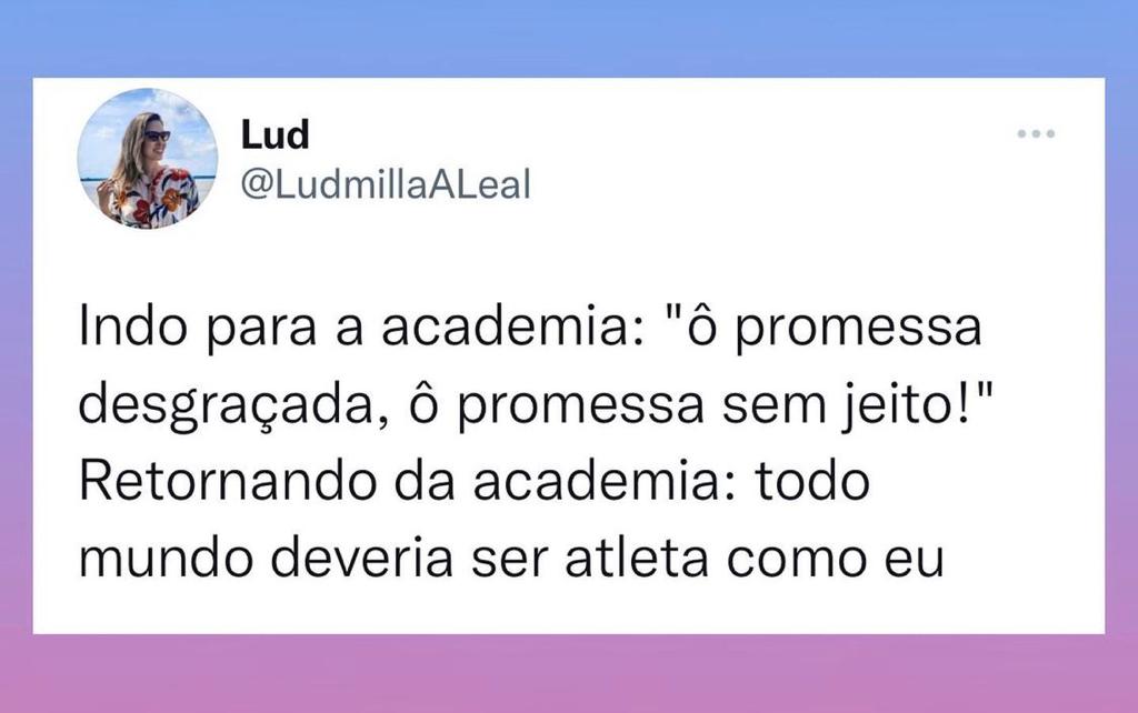 Eu toda vez que tenho que malhar
