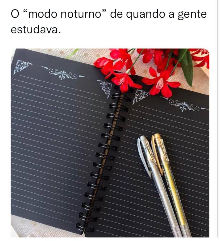 O “modo noturno” da nossa época de escola