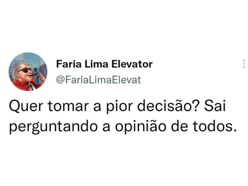 Melhor pior maneira de tomar decisão