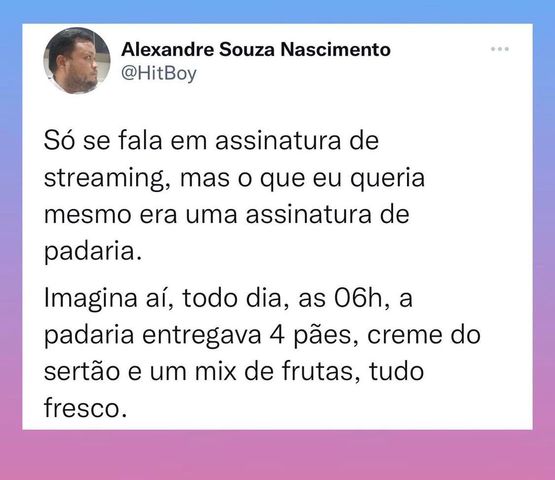Eu assinaria isso