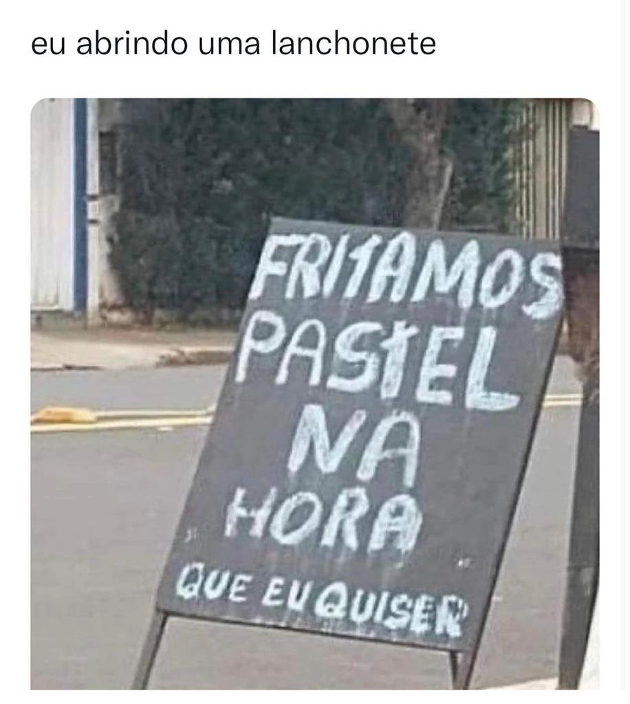 Eu abrindo uma lanchonete