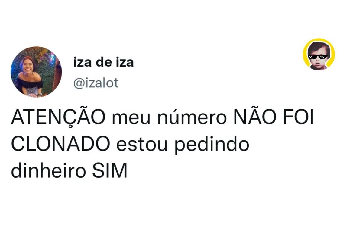 Tô pedindo dinheiro sim, gente