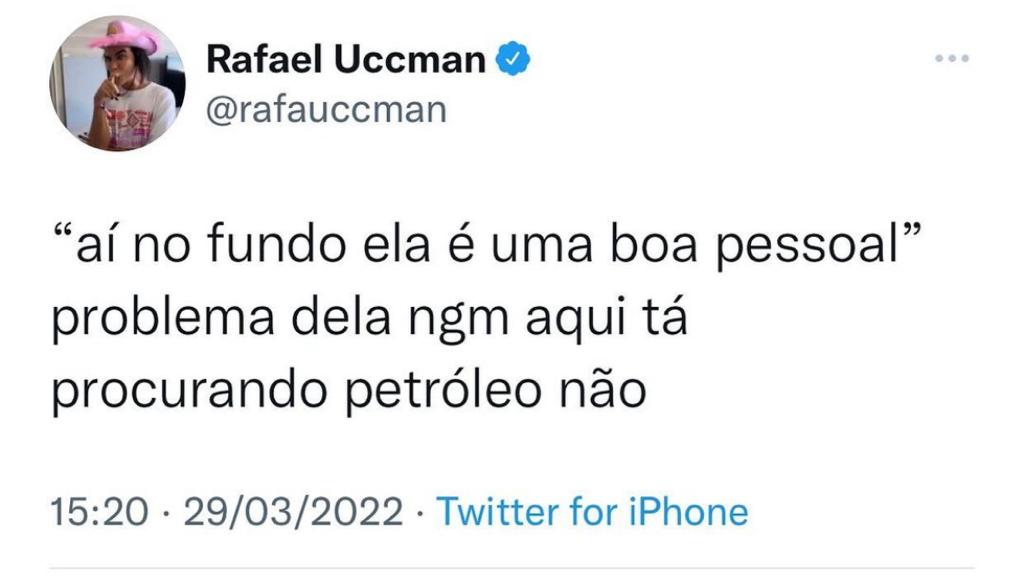 Ninguém tá procurando petróleo não