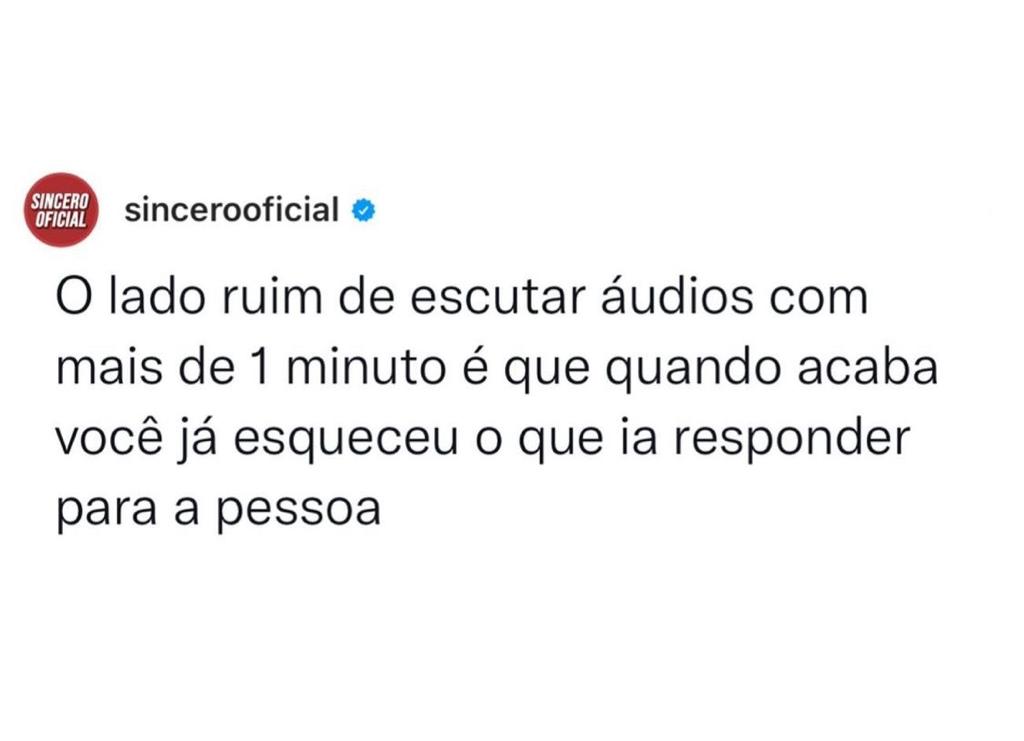 Parte ruim de ouvir áudio longo