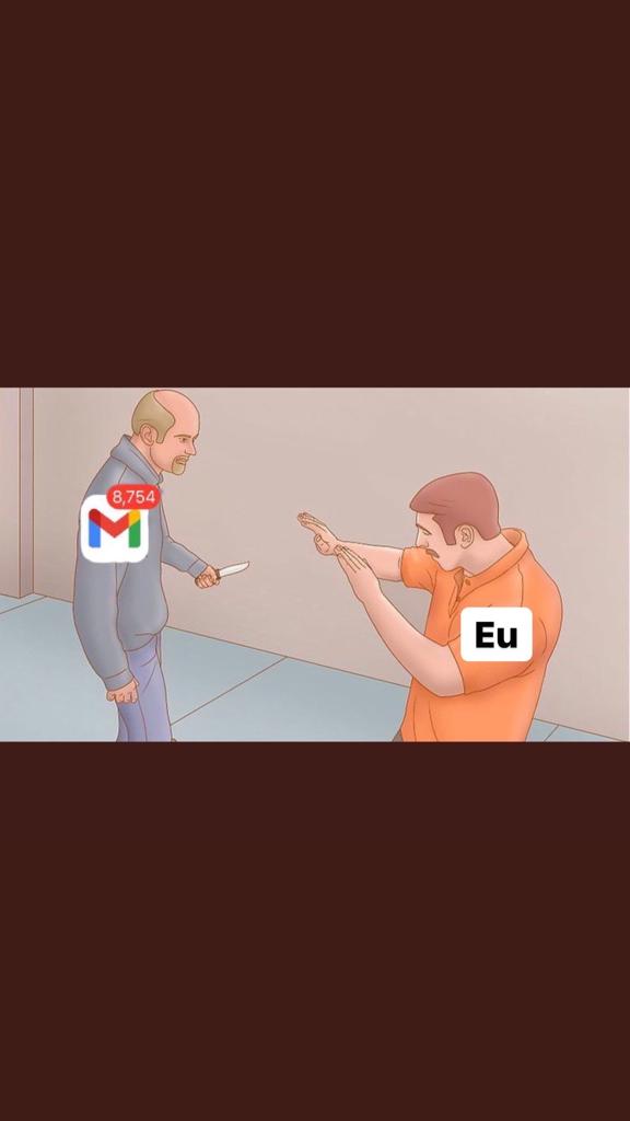 Eu com os meus e-mails