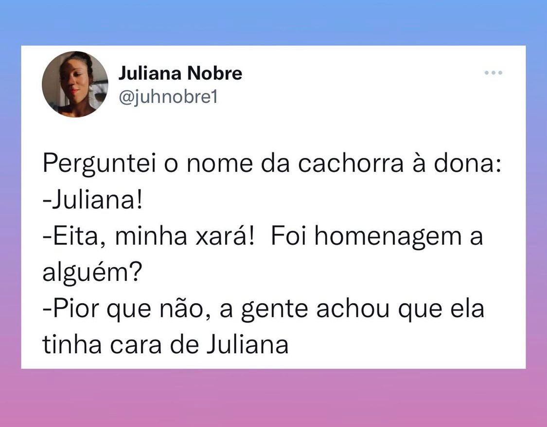 Cachorro com cara de Juliana