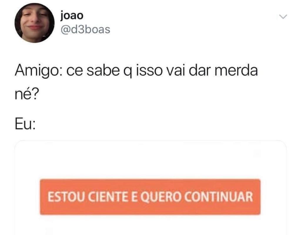 Estou ciente e quero continuar