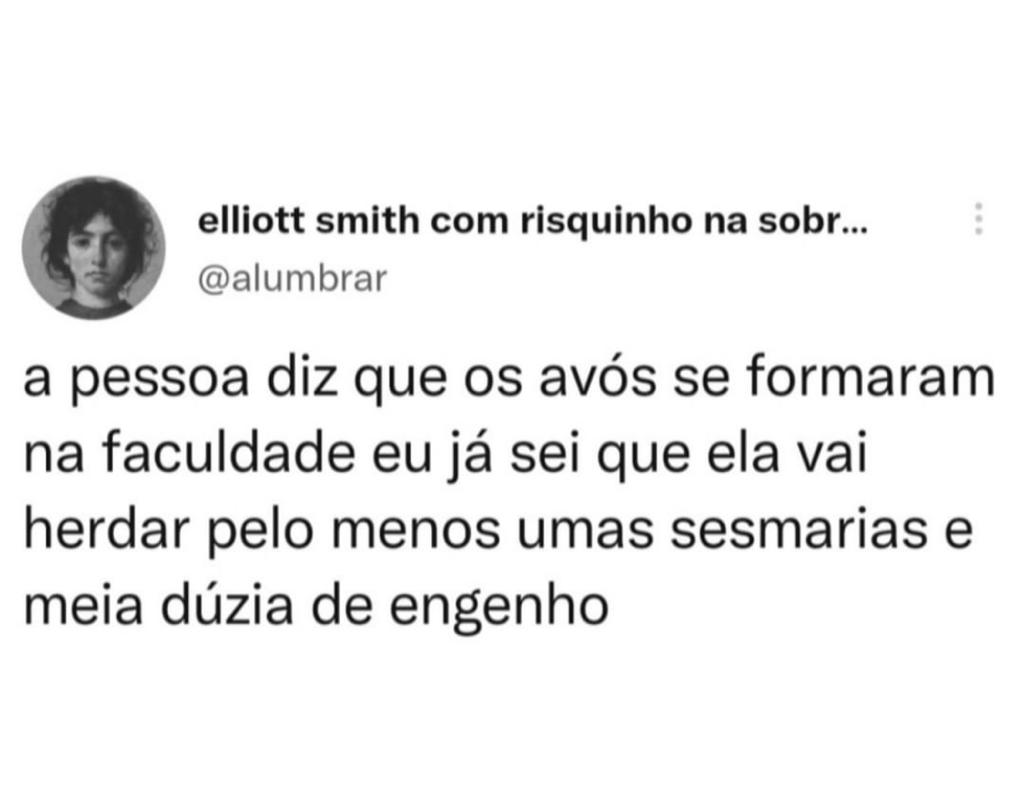 Já imagino a pessoa montada numa carruagem