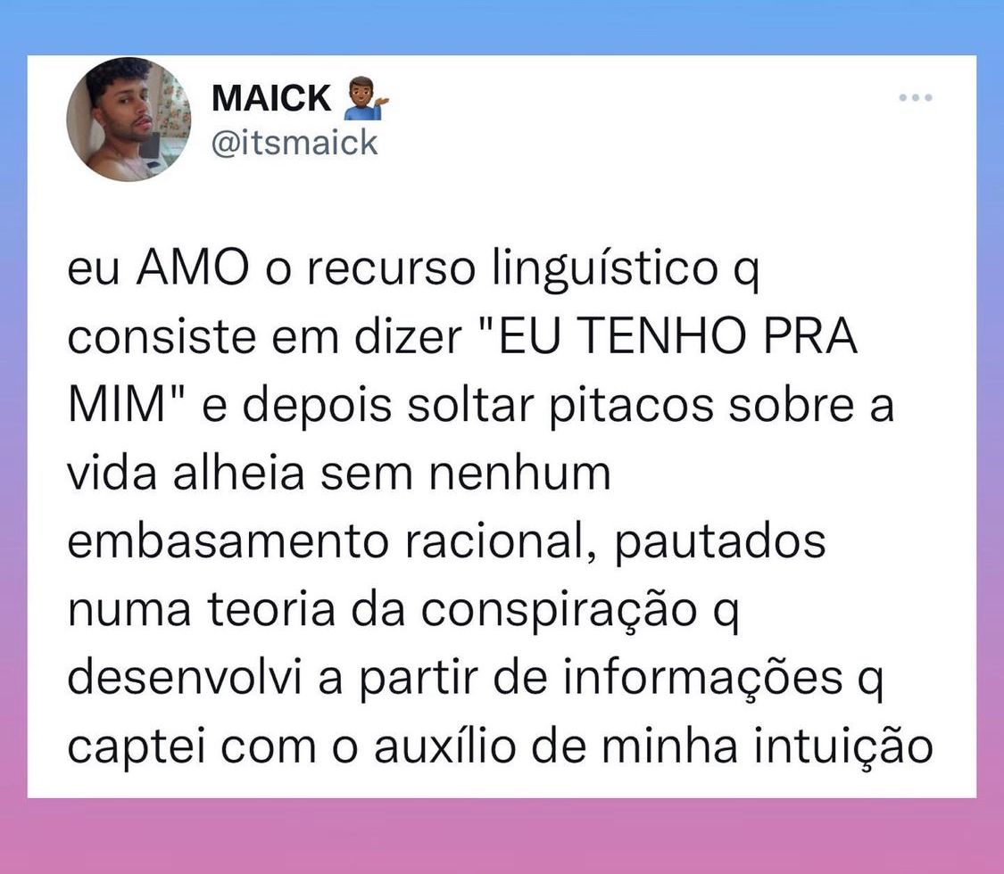 Amo um recurso linguístico