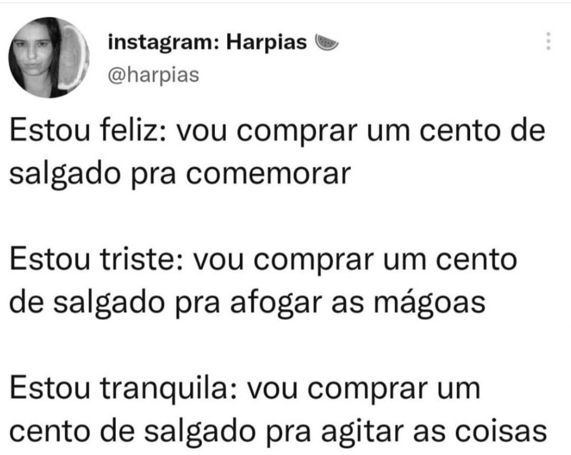 Cento de salgado salva demais