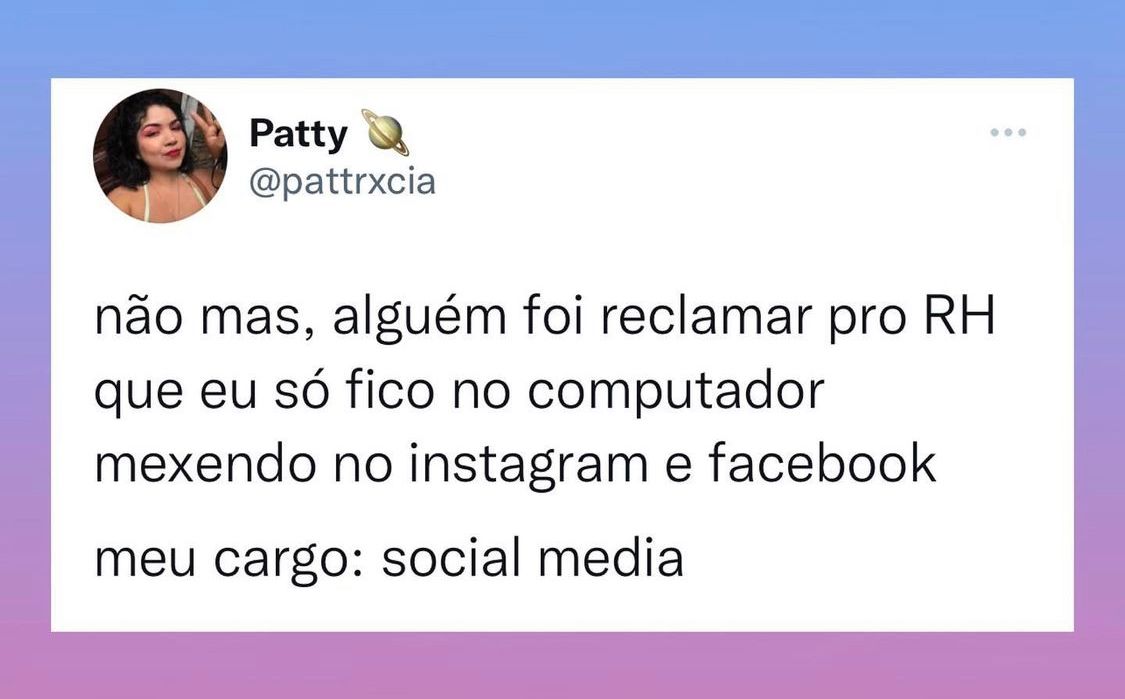 Não pode nem trabalhar mais?