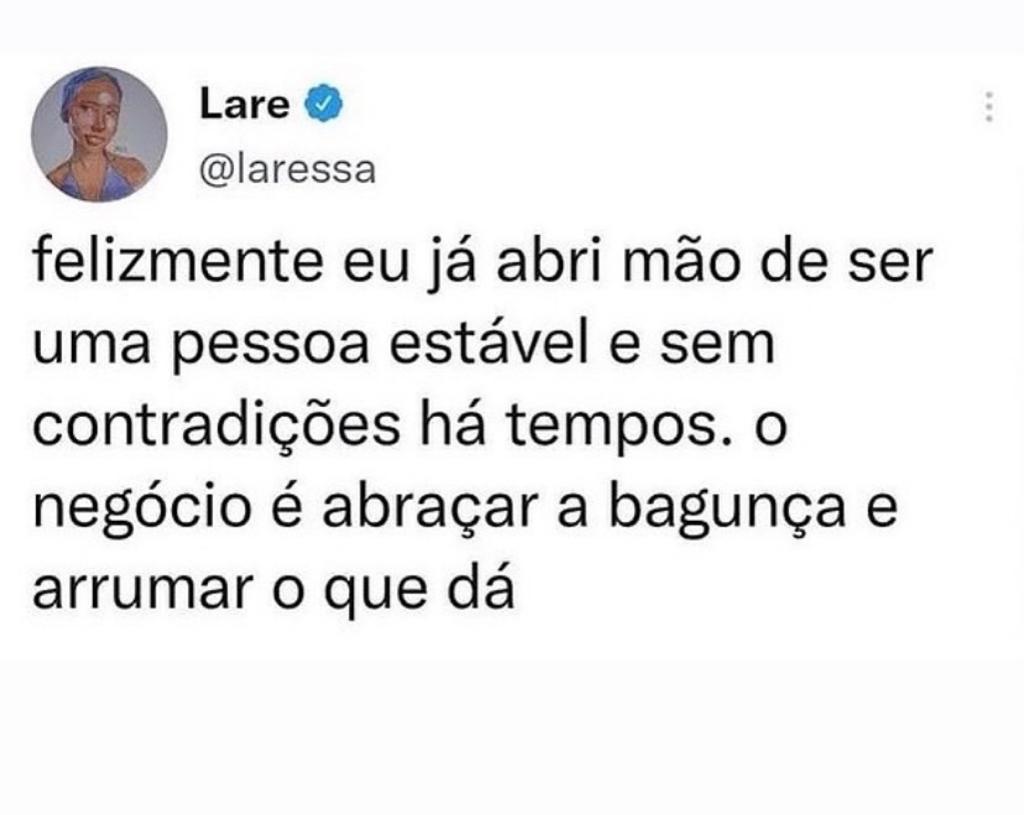 Negócio é abraçar a bagunça