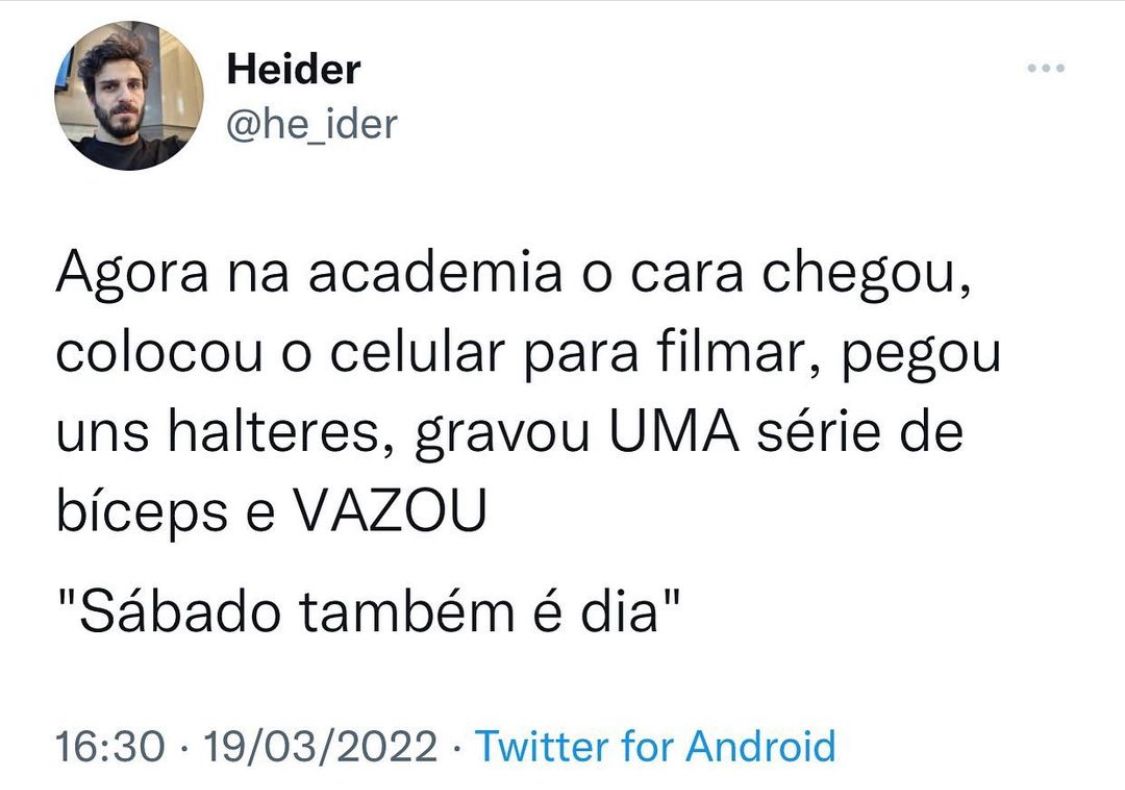 Sábado também é dia