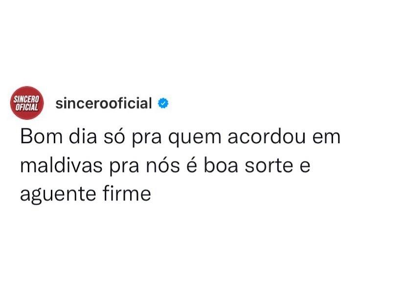 Pra nós é só boa sorte