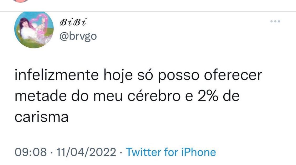 É tudo que posso oferecer hoje