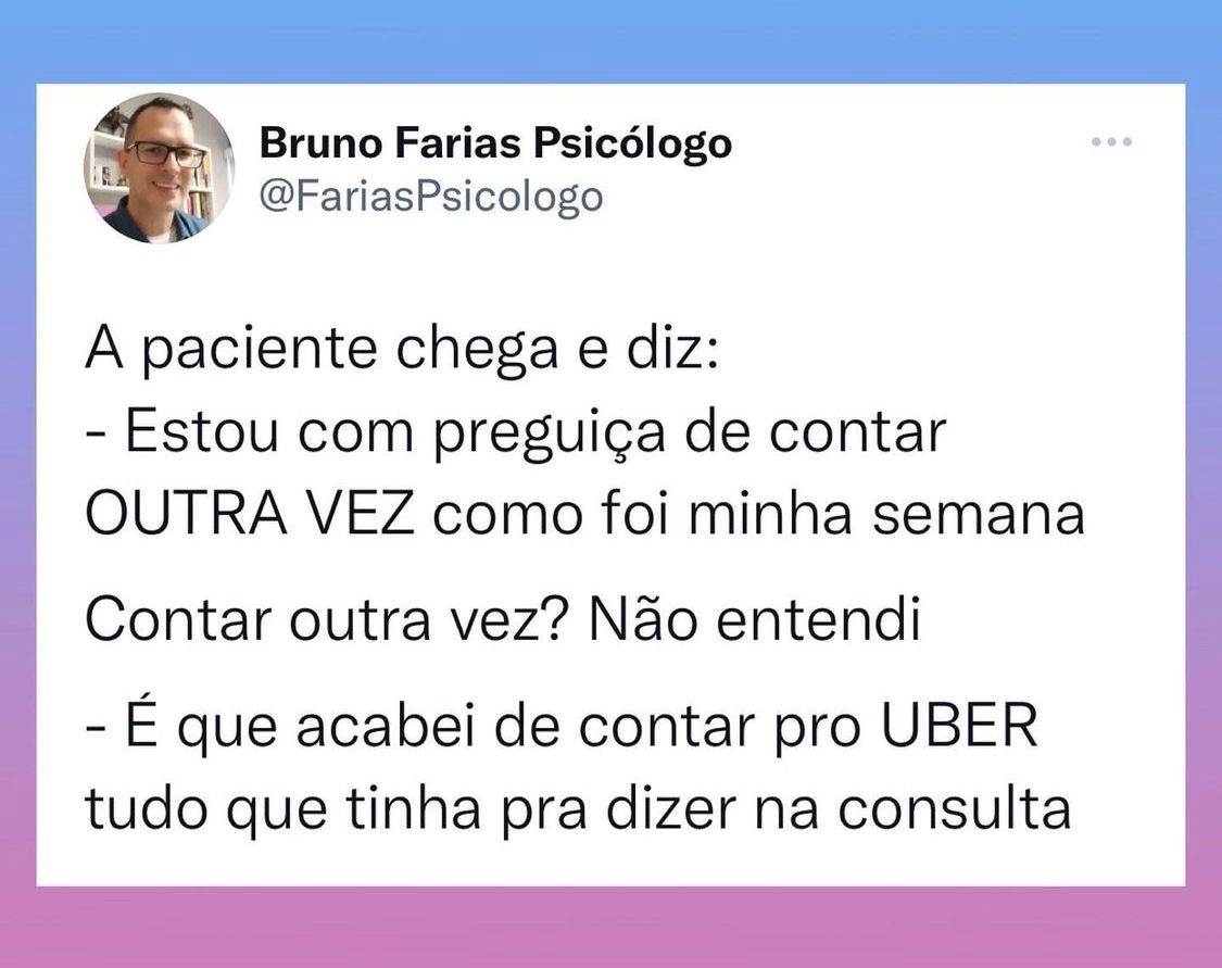 Eu quando tenho que repetir a mesma história