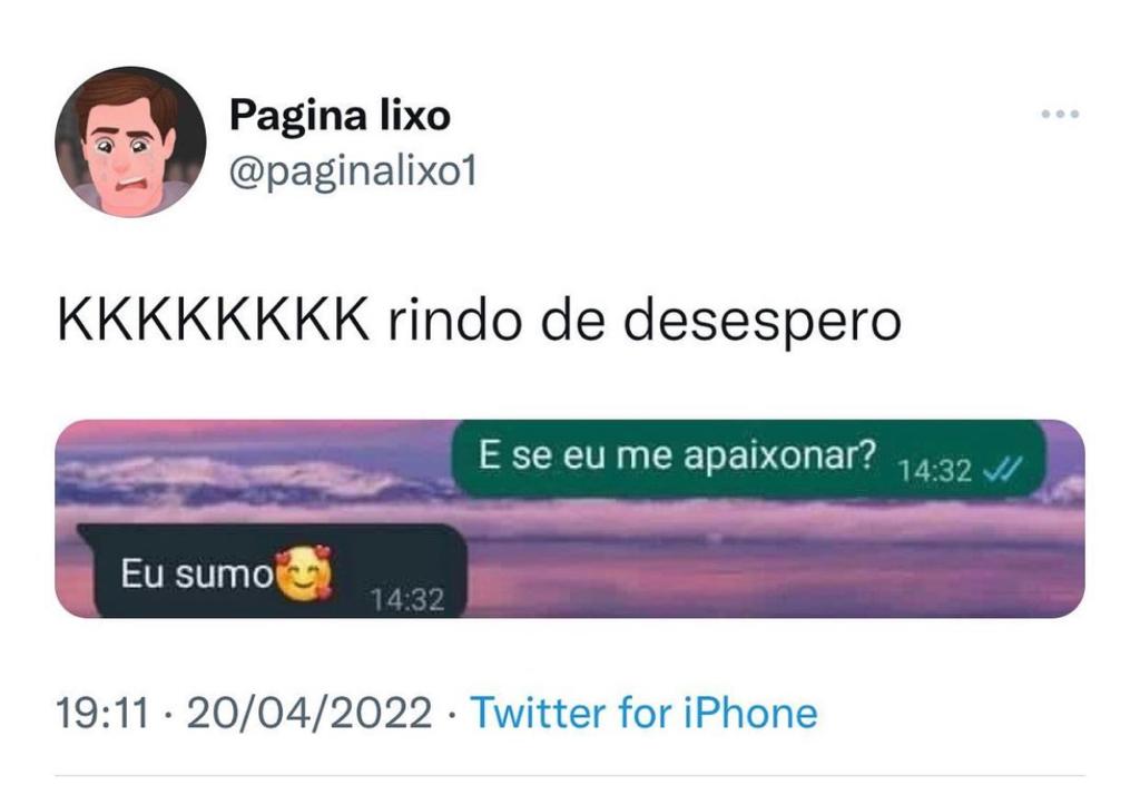 Rindo de desespero