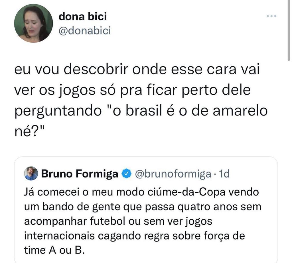 Queria descobrir onde ele vai ver os jogos