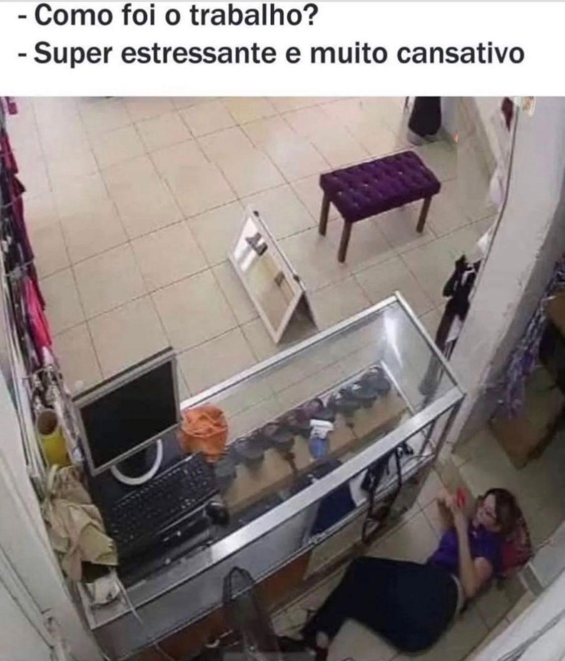 Eu no trabalho que me estressa