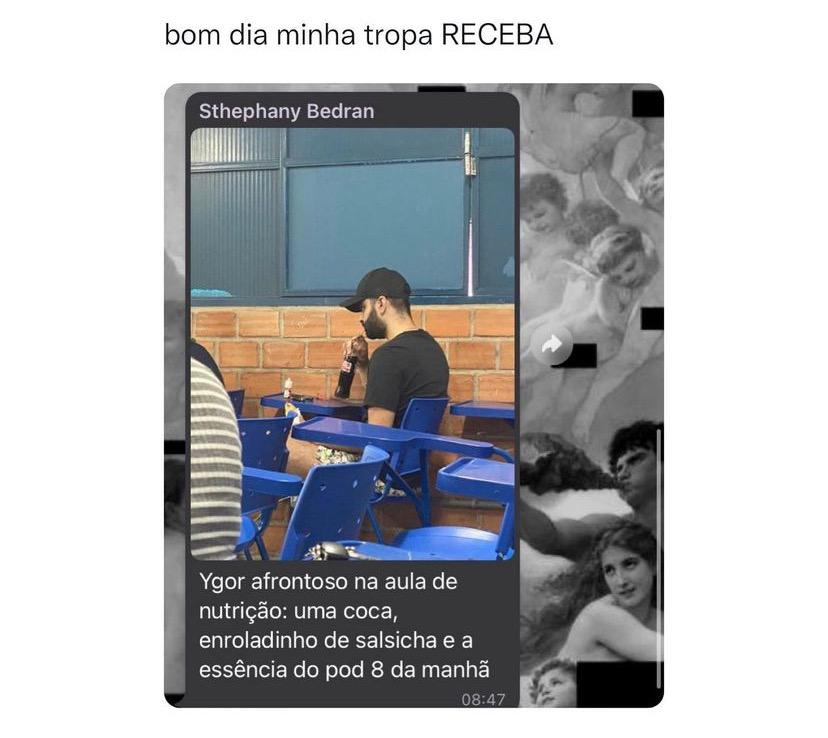 Estudante de nutrição ousado