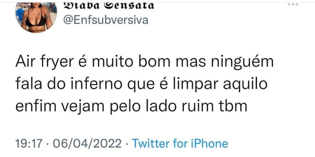 O lado ruim de ter uma airfryer