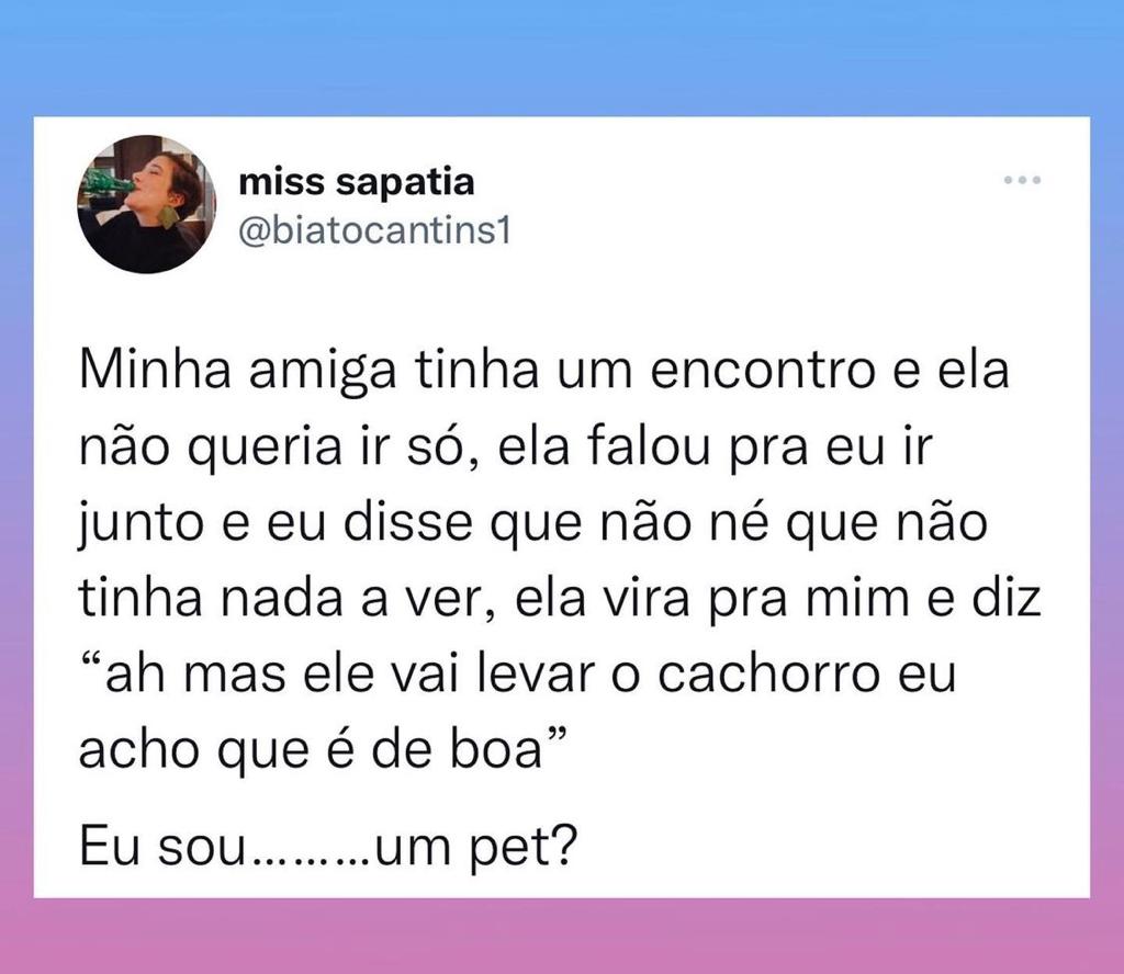 Será que sou um pet?