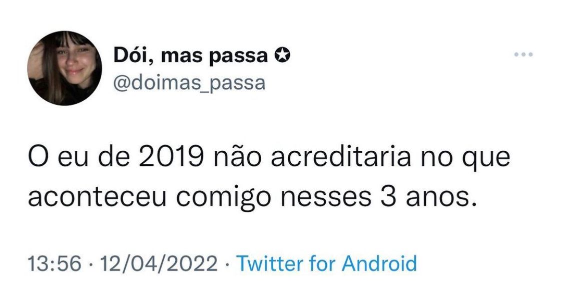 Nem o eu de agora tá acreditando