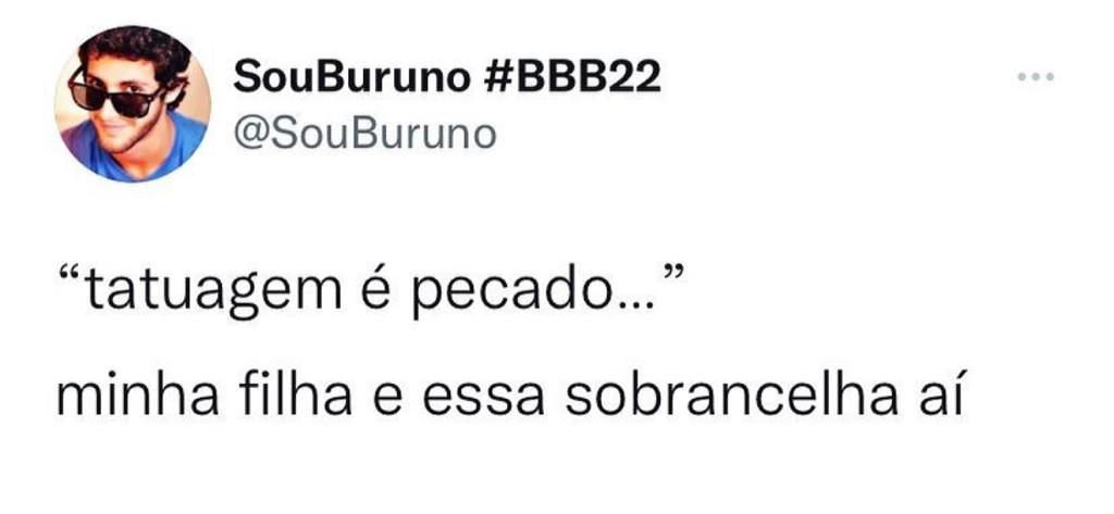 E essa sobrancelha aí irmã