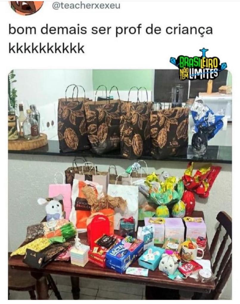 Bom demais ser professor de criança